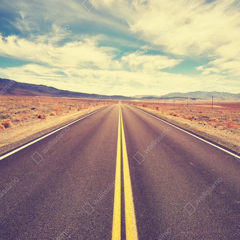 Leinwandbild vintage wüstenstraße, Death Valley Leinwandbild vintage wüstenstraße, Death Valley