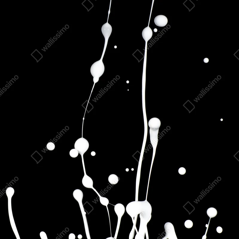 Poster weiße flüssigkeitsspritzer auf schwarzem hintergrund Poster weiße flüssigkeitsspritzer auf schwarzem hintergrund