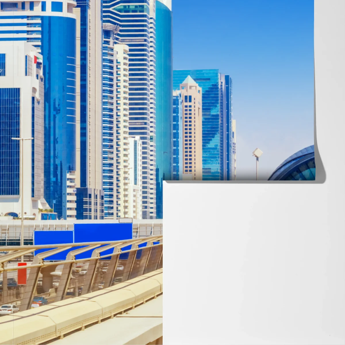 Fototapete städtische u-bahn im sonnenschein Fototapete städtische u-bahn im sonnenschein