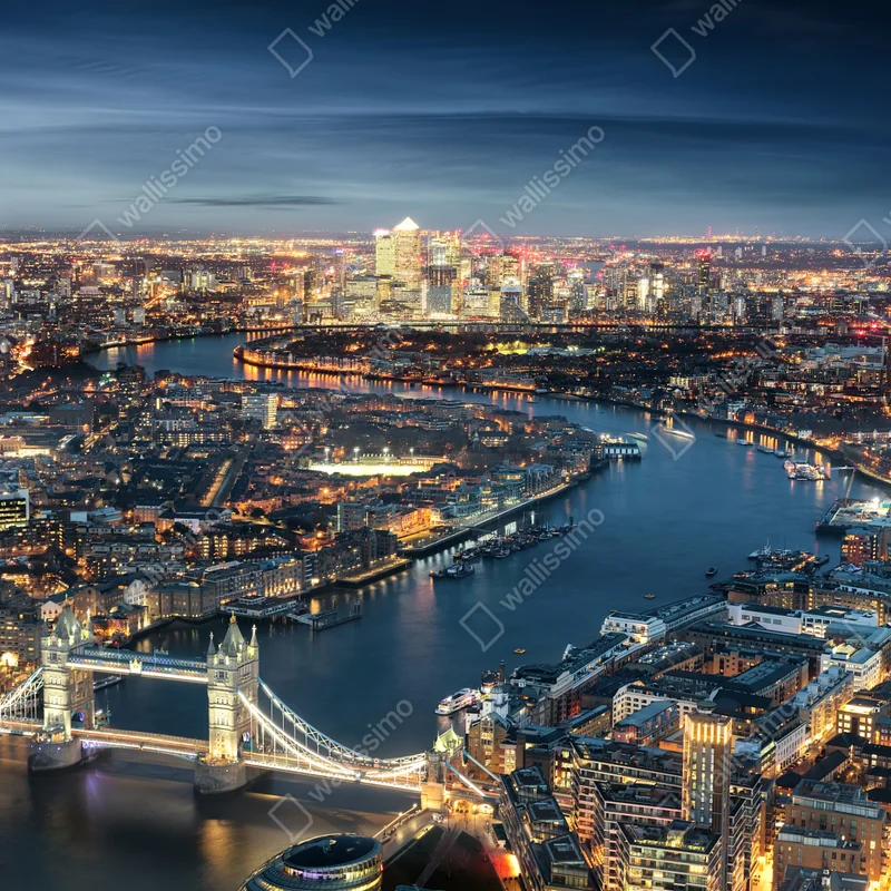 Schrankaufkleber nächtliche skyline von London Schrankaufkleber nächtliche skyline von London