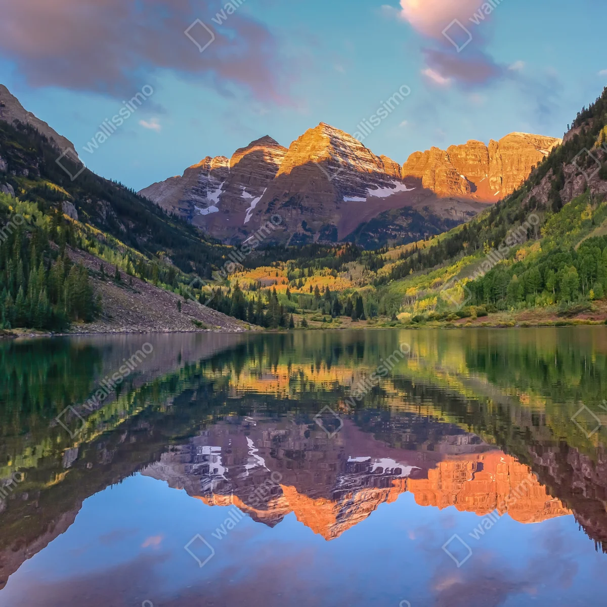 Naklejka na okno wschód słońca nad Maroon Bells Naklejka na okno wschód słońca nad Maroon Bells