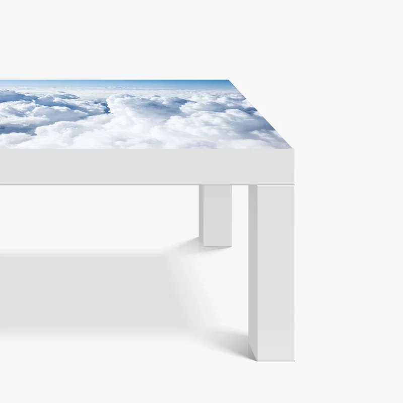 Tischaufkleber und Schreibtischaufkleber blick von oben: sanfte wolken und blauer himmel