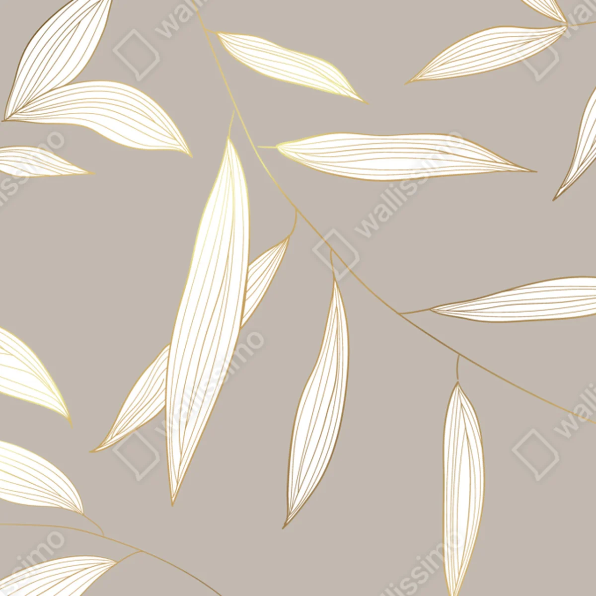 Fensteraufkleber zarte goldumrandete blätter auf beigem hintergrund Fensteraufkleber zarte goldumrandete blätter auf beigem hintergrund