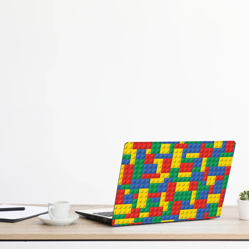 Laptop-Aufkleber buntes bausteinmuster Laptop-Aufkleber buntes bausteinmuster
