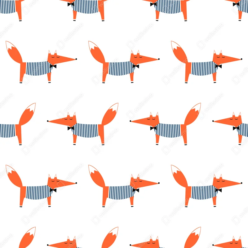 Fototapete niedliches gestreiftes fuchsmuster Fototapete niedliches gestreiftes fuchsmuster