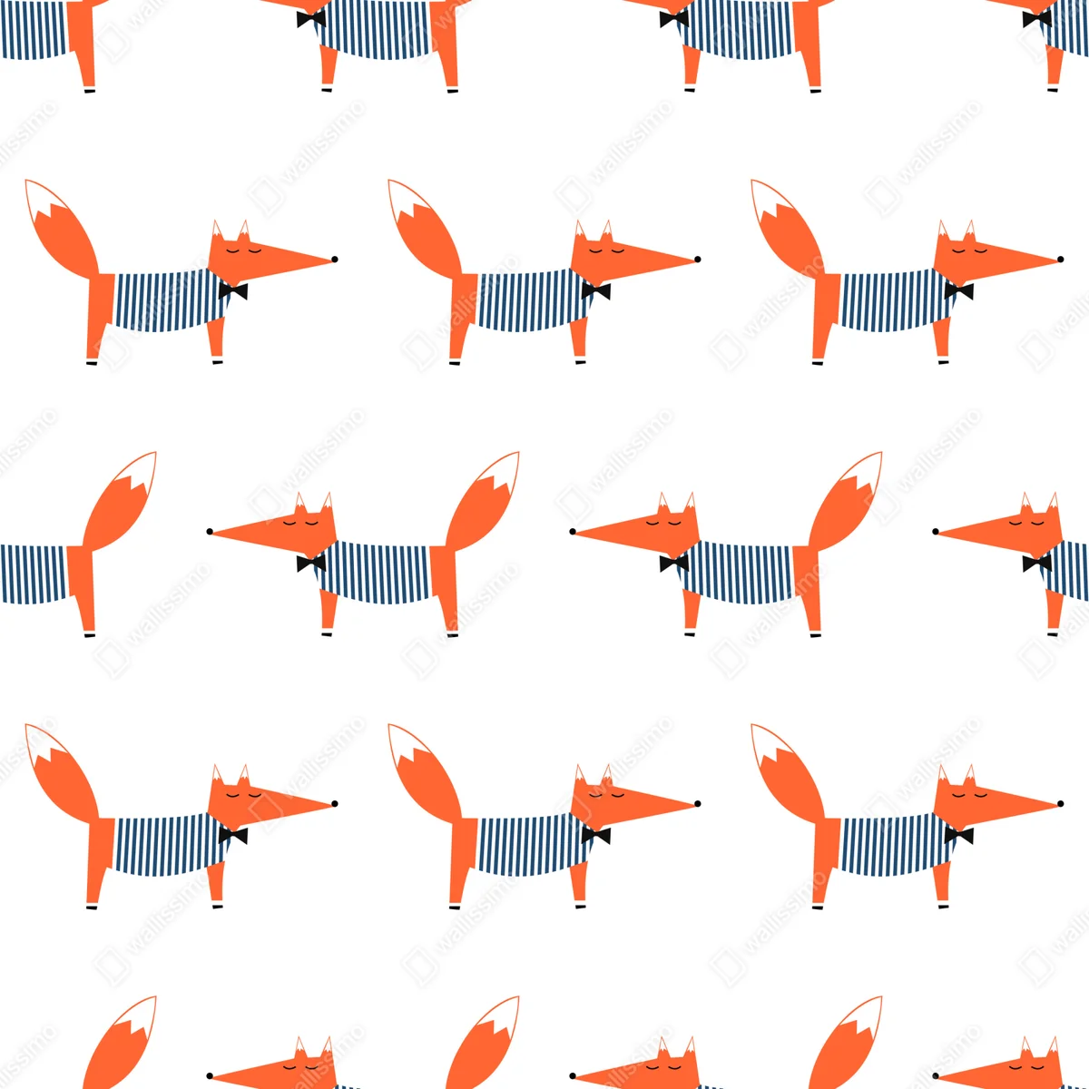 Fototapete niedliches gestreiftes fuchsmuster Fototapete niedliches gestreiftes fuchsmuster