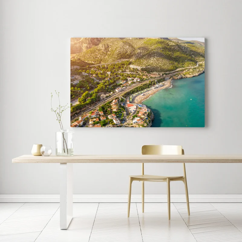 Leinwandbild türkise küstenlandschaft aus der vogelperspektive • Leinwandbilder bei Wallnifity® Leinwandbild türkise küstenlandschaft aus der vogelperspektive • Leinwandbilder bei Wallnifity®