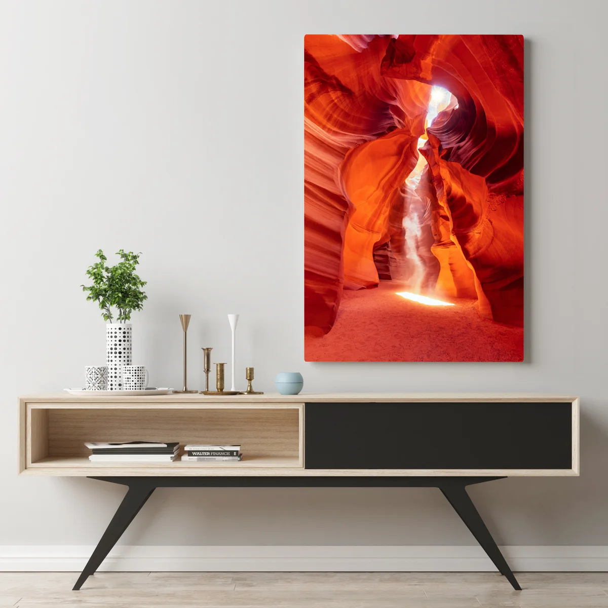 Leinwandbild sonnenstrahl in einer sandsteinschlucht Leinwandbild sonnenstrahl in einer sandsteinschlucht