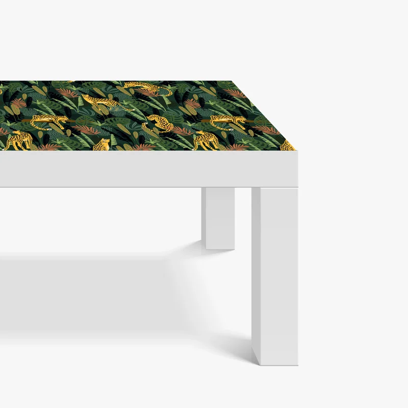 Tischaufkleber und Schreibtischaufkleber tropisches leopardenmuster