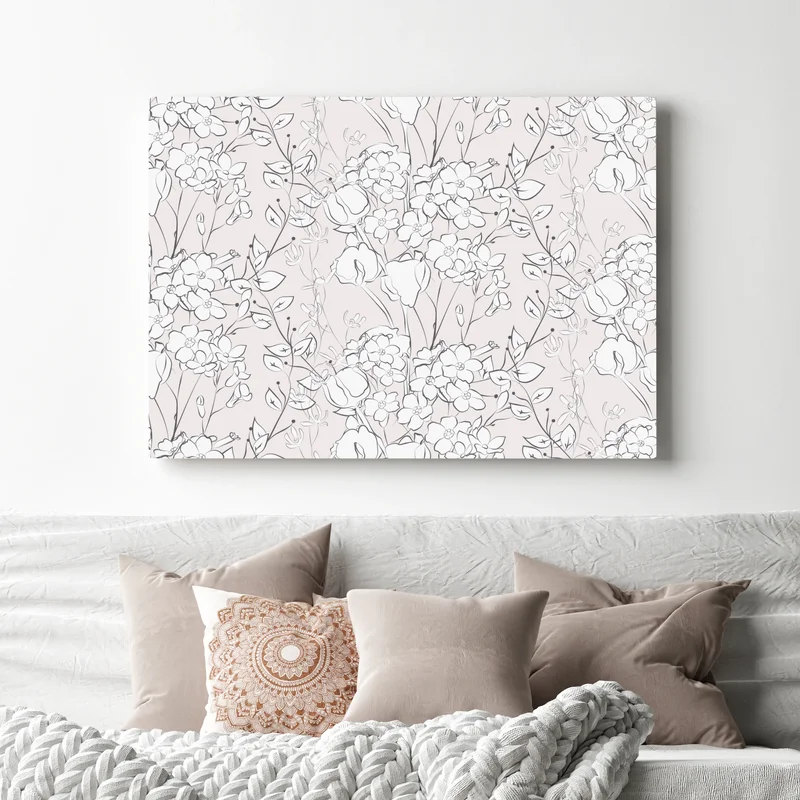 Leinwandbild zartes pastellblumenmuster Leinwandbild zartes pastellblumenmuster