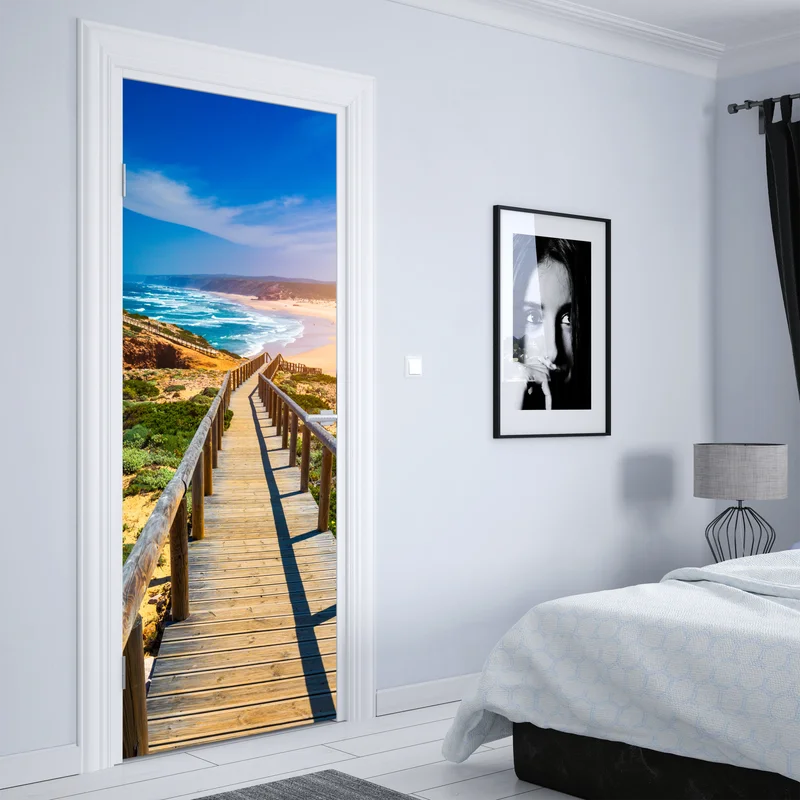 Türaufkleber steg zur Praia da Bordeira Türaufkleber steg zur Praia da Bordeira