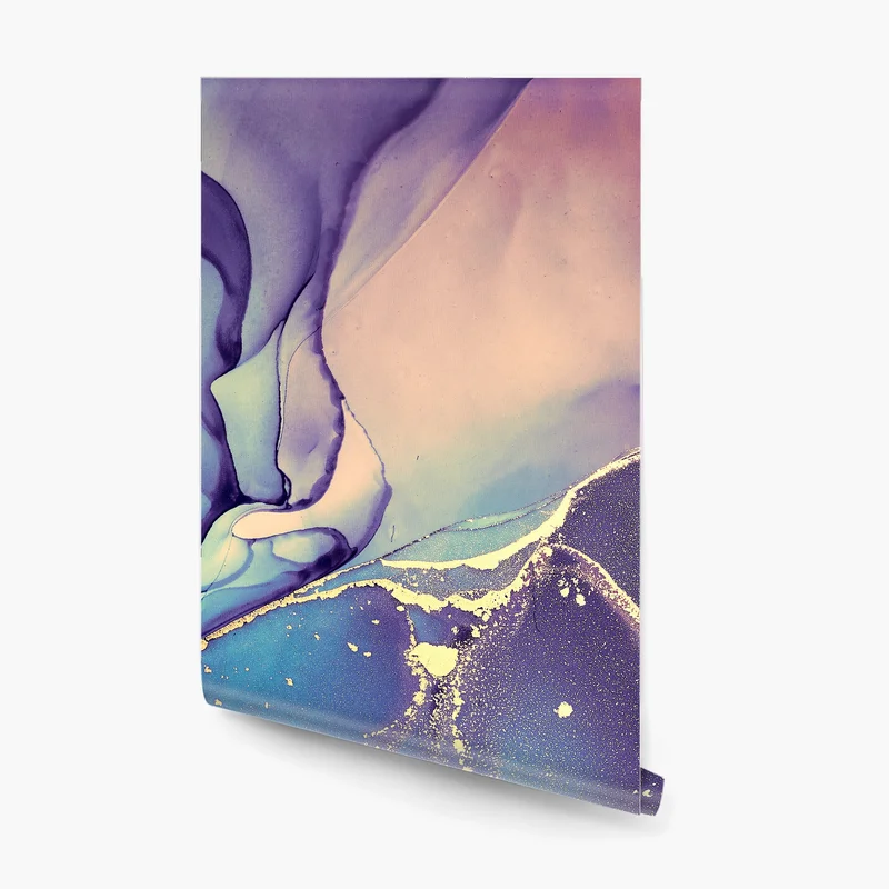 Fototapeta turkusowo-złota płynna marmurkowa abstrakcja Fototapeta turkusowo-złota płynna marmurkowa abstrakcja