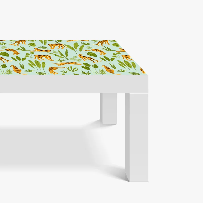 Tischaufkleber und Schreibtischaufkleber verspieltes tiger dschungel muster Tischaufkleber und Schreibtischaufkleber verspieltes tiger dschungel muster