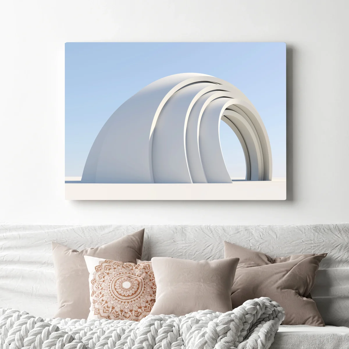 Leinwandbild minimalistische bogenskulptur Leinwandbild minimalistische bogenskulptur