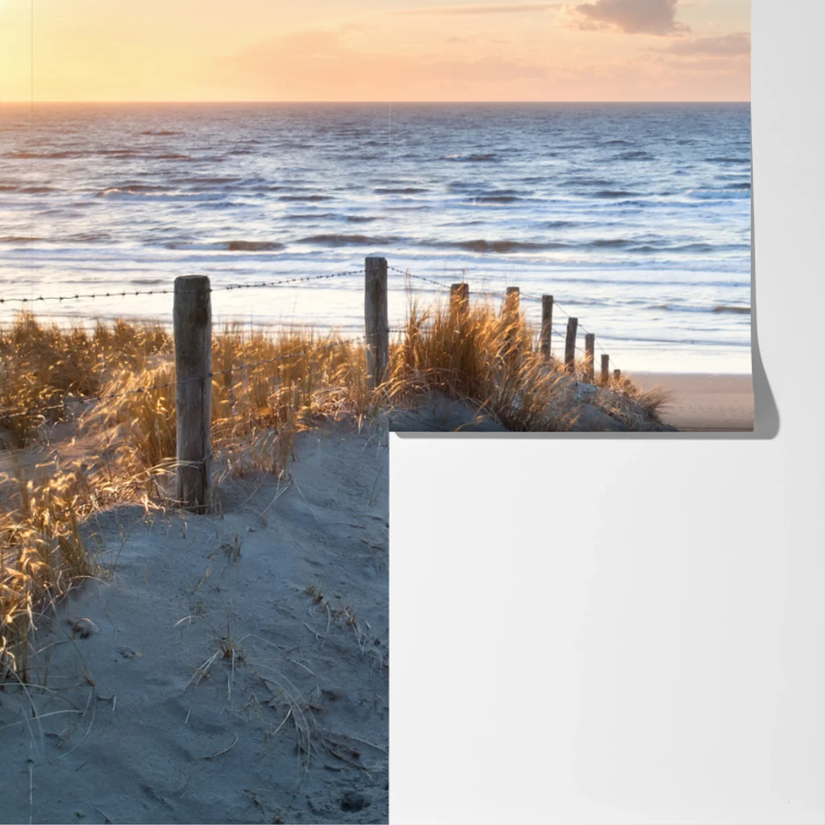 Fototapete sonnenuntergangspfad zur Nordsee, Holland Fototapete sonnenuntergangspfad zur Nordsee, Holland