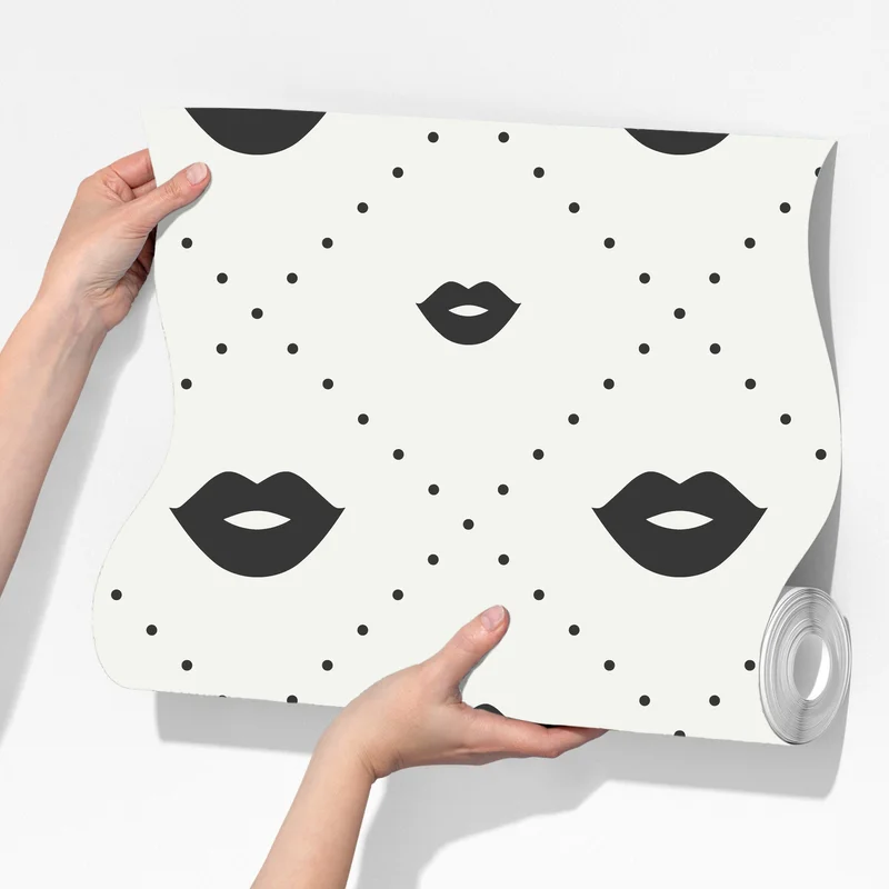Fototapete minimalistisches monochromes lippenmuster Fototapete minimalistisches monochromes lippenmuster