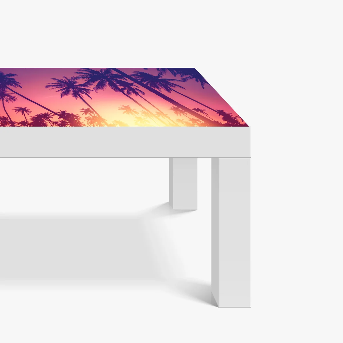 Tischaufkleber und Schreibtischaufkleber tropischer sonnenuntergang mit palmensilhouette Tischaufkleber und Schreibtischaufkleber tropischer sonnenuntergang mit palmensilhouette