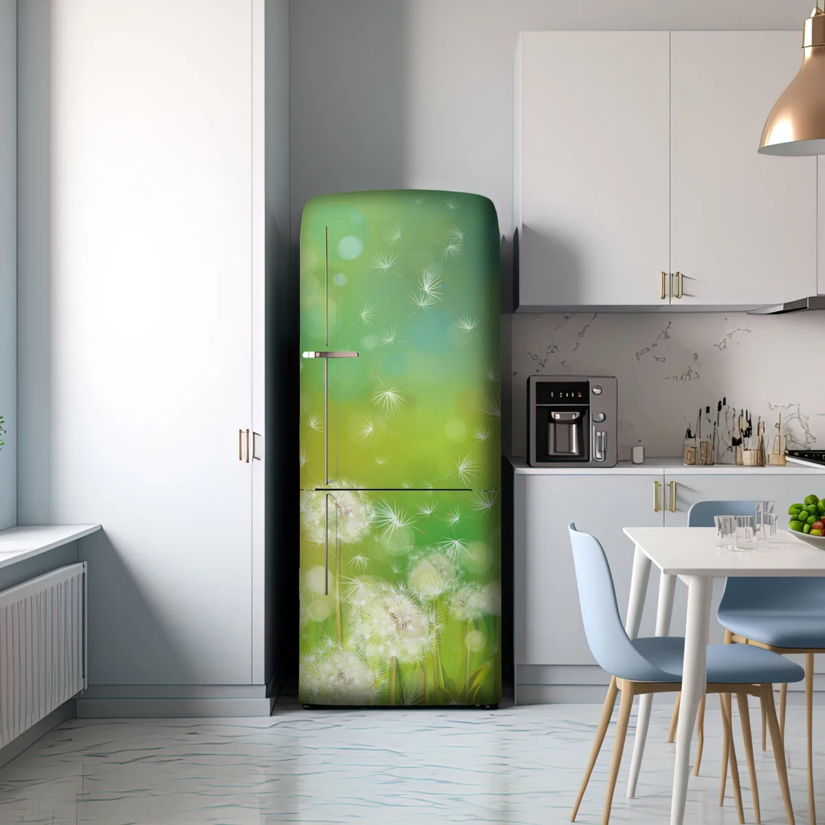 Kühlschrankaufkleber frühlingswiese mit löwenzahn Kühlschrankaufkleber frühlingswiese mit löwenzahn