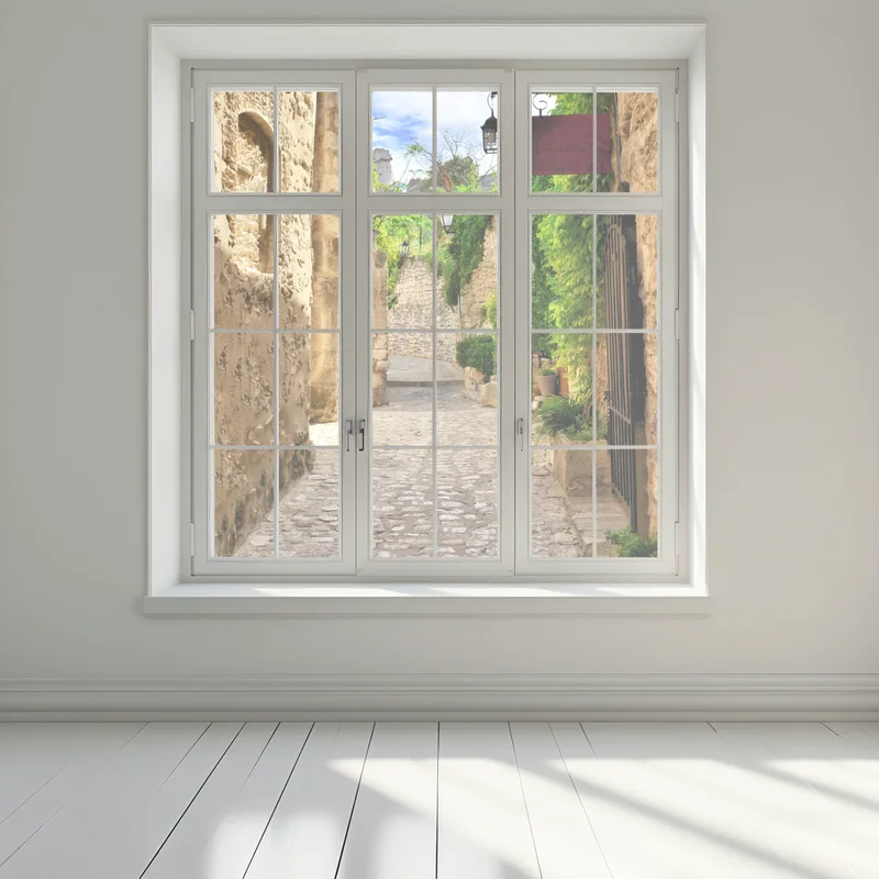 Fensteraufkleber reizende kopfsteinpflasterstraße in Les Baux de Provence