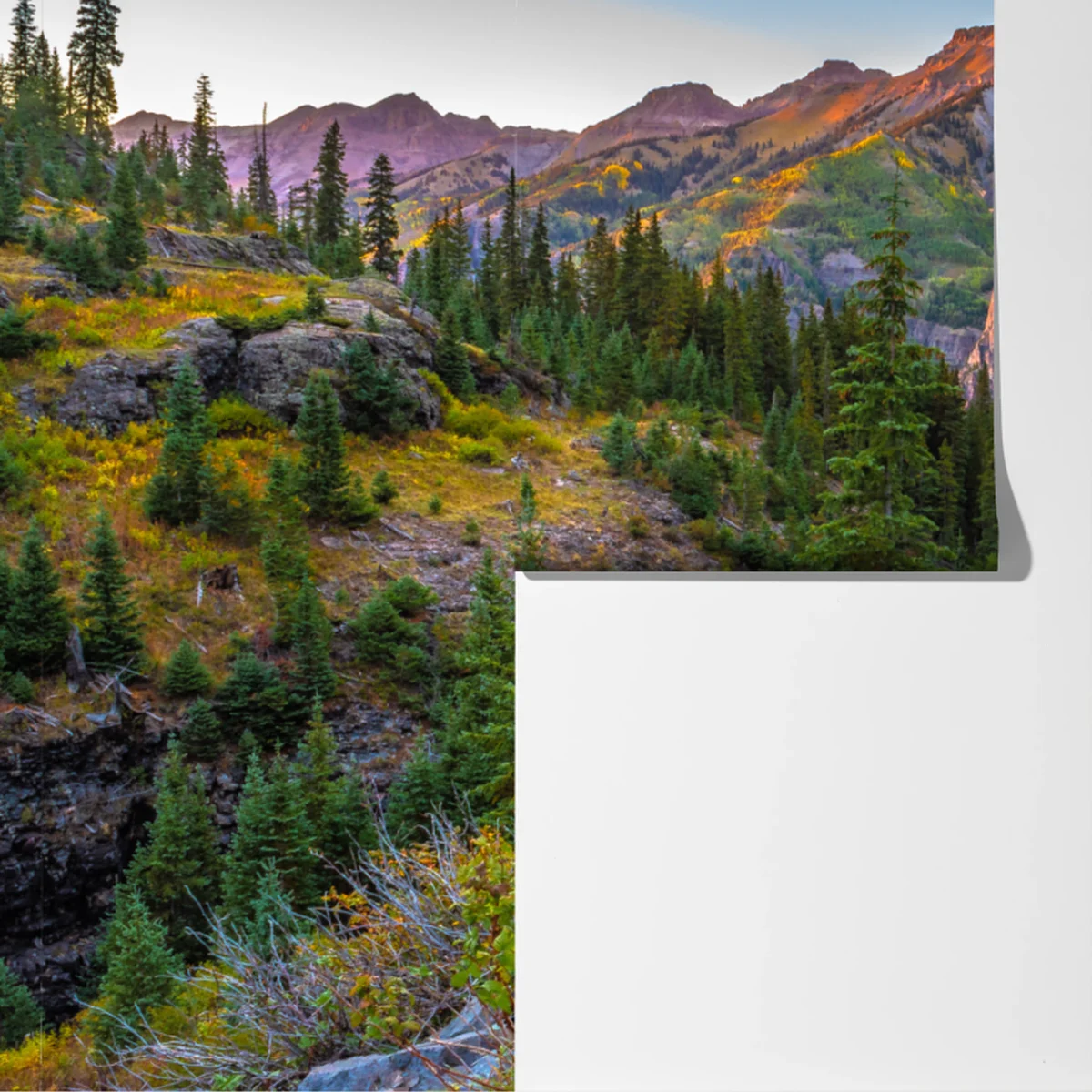 Fototapeta alpejski szlak o zachodzie słońca Fototapeta alpejski szlak o zachodzie słońca