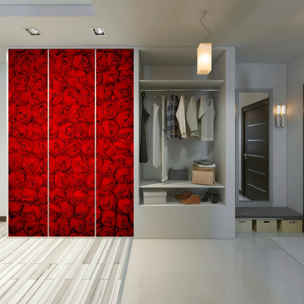 Schrankaufkleber endlose rote rosen Schrankaufkleber endlose rote rosen