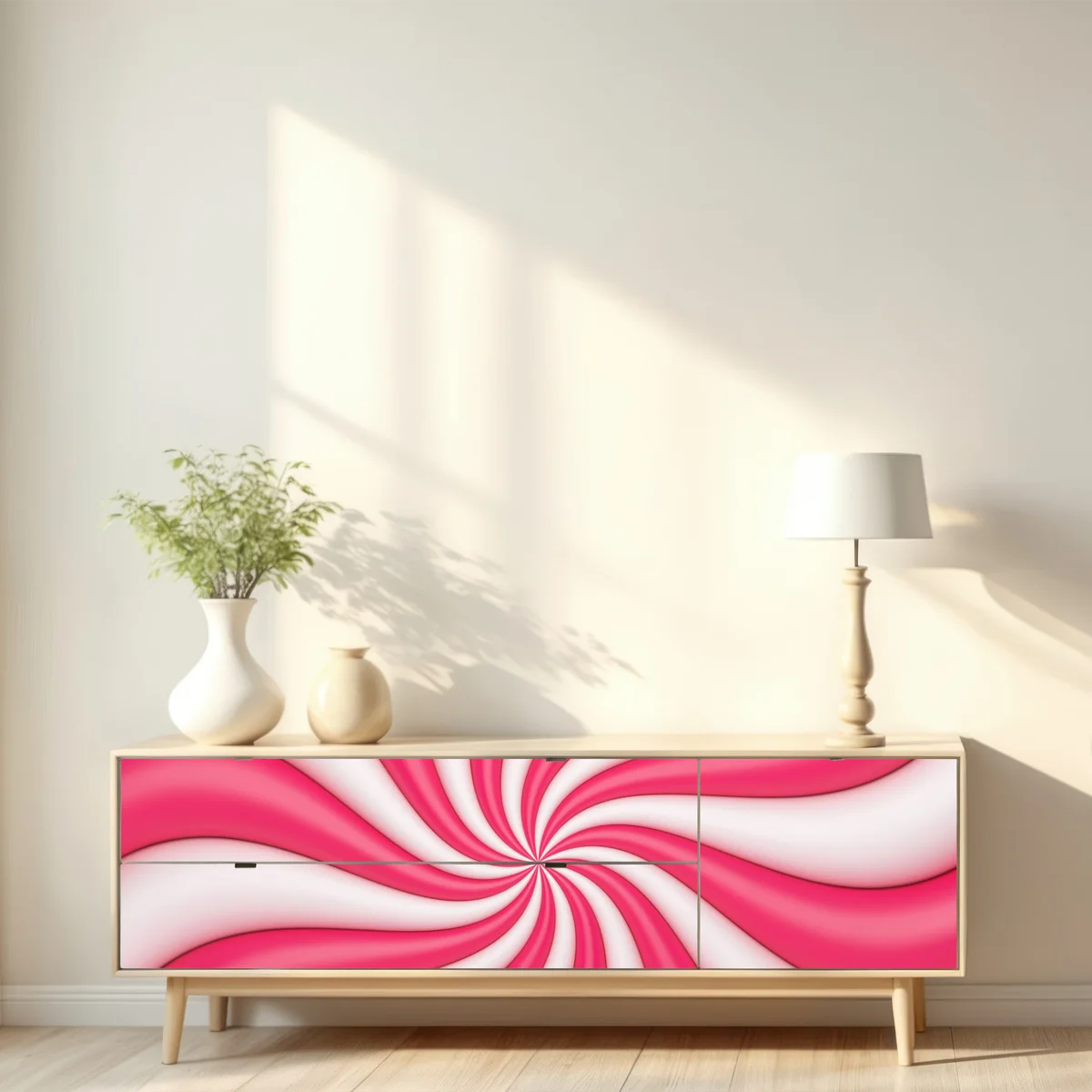 Repositionierbarer Aufkleber rosa bonbonspirale Repositionierbarer Aufkleber rosa bonbonspirale