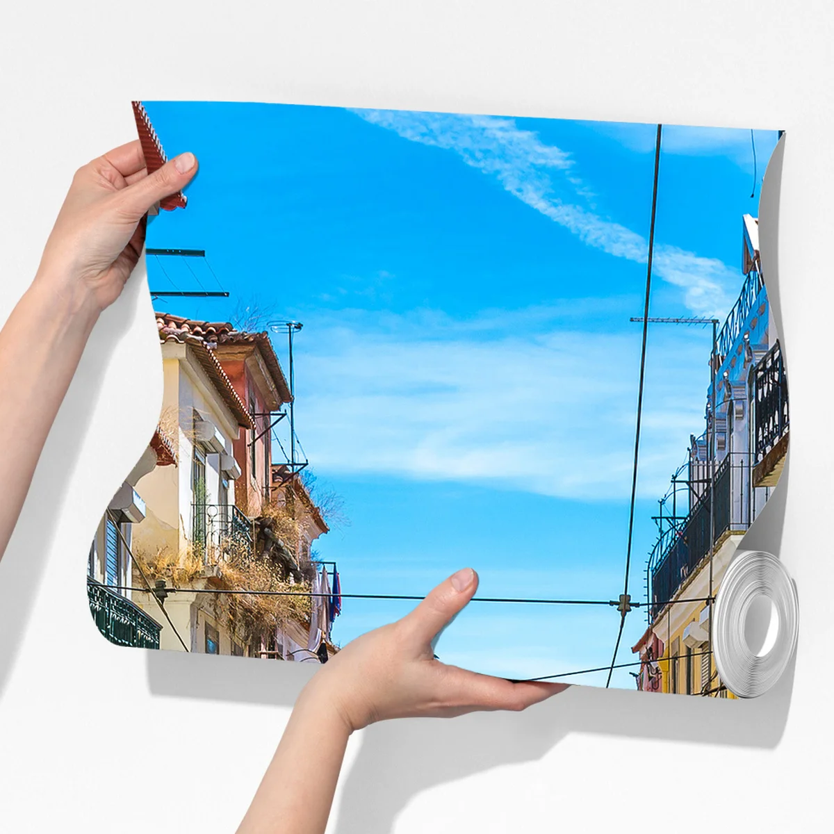 Fototapete alte straße in Lissabon an einem sommerlichen tag Fototapete alte straße in Lissabon an einem sommerlichen tag