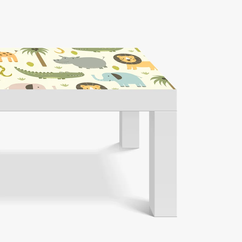 Tischaufkleber und Schreibtischaufkleber pastell safari tiermuster