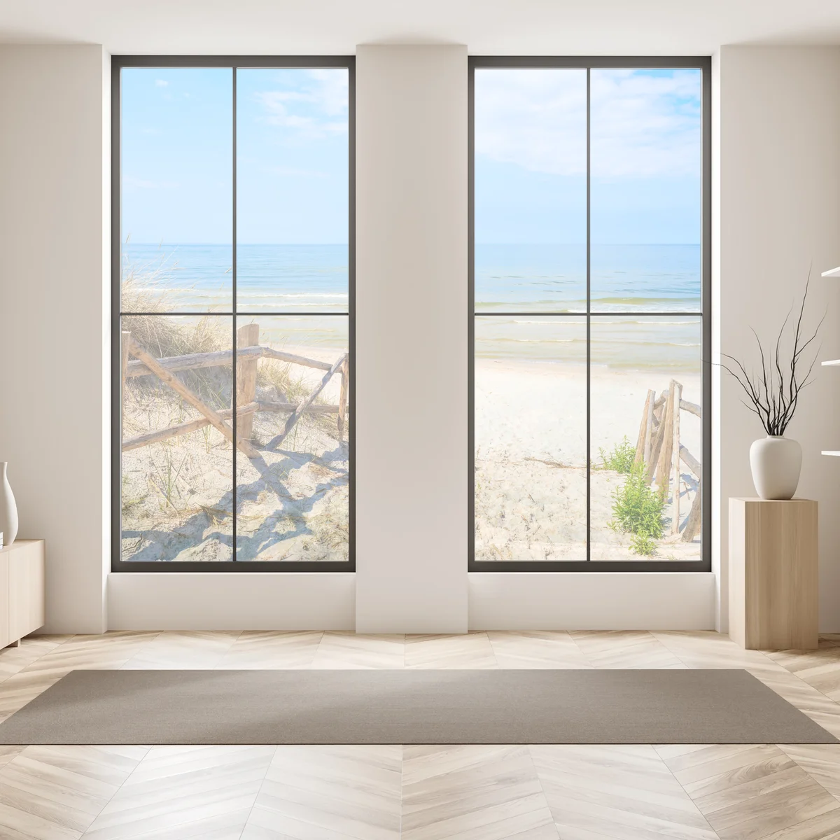 Fensteraufkleber zugang zum strand in Lubiatowo, Polen Fensteraufkleber zugang zum strand in Lubiatowo, Polen