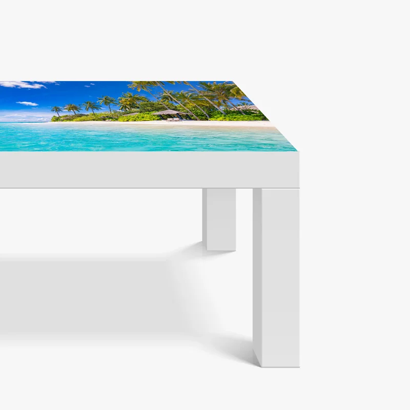 Tischaufkleber und Schreibtischaufkleber tropischer türkisstrand