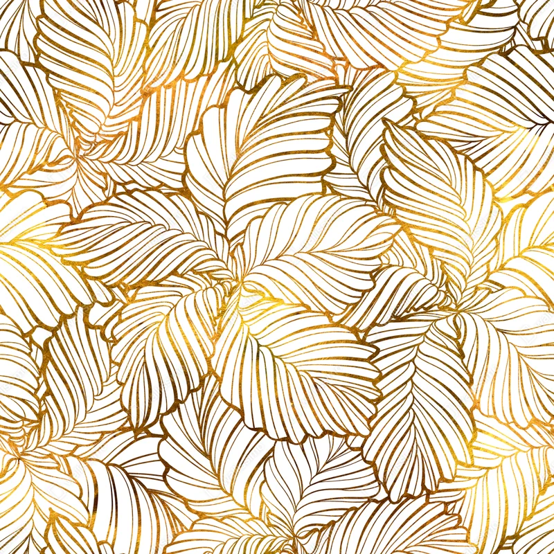 Türaufkleber goldenes blatt line art muster Türaufkleber goldenes blatt line art muster