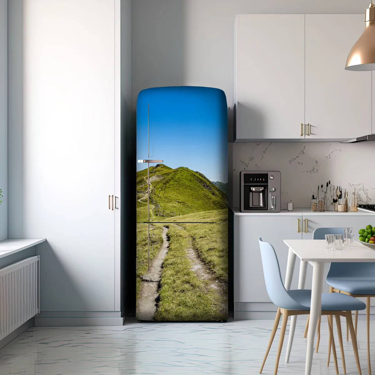 Kühlschrankaufkleber gewundener wanderweg im Zillertal Kühlschrankaufkleber gewundener wanderweg im Zillertal