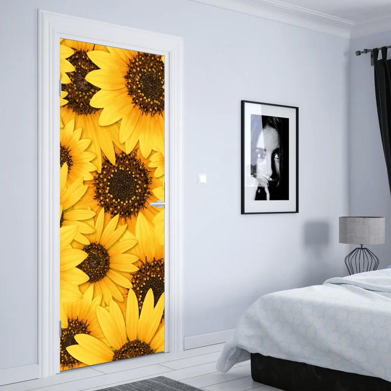 Türaufkleber goldene sonnenblumen