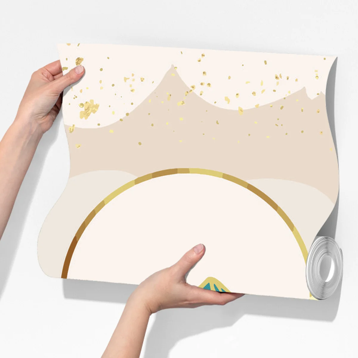 Fototapete türkise berge mit goldenen akzenten Fototapete türkise berge mit goldenen akzenten