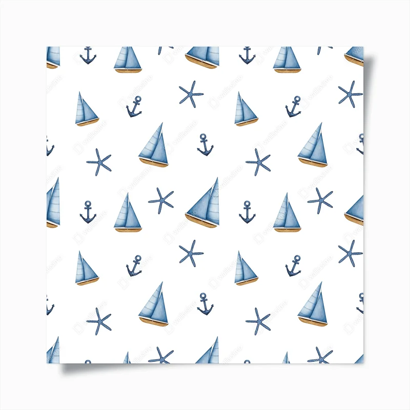 Poster aquarell maritimes segelmuster • Poster bei Wallnifity® Poster aquarell maritimes segelmuster • Poster bei Wallnifity®