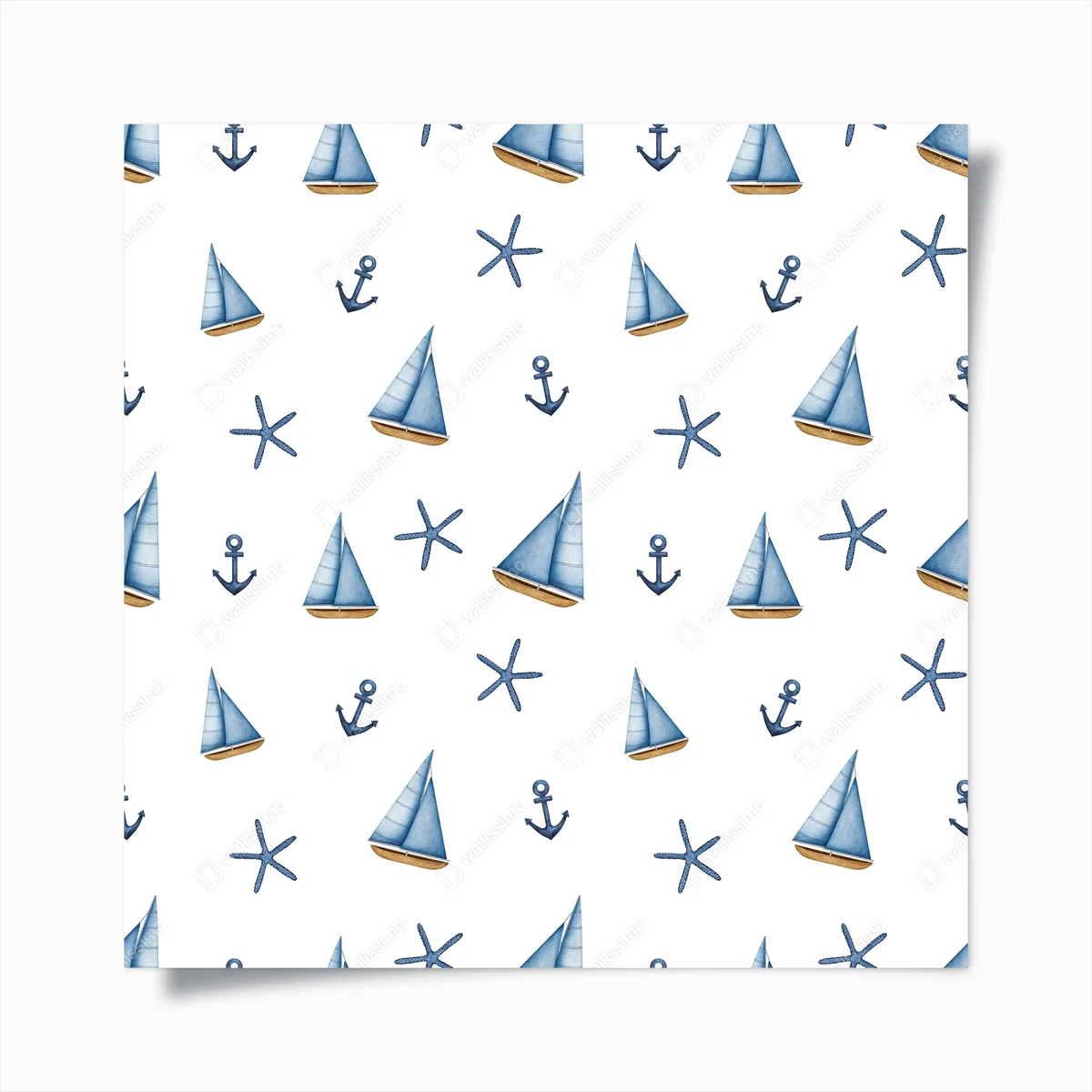 Poster aquarell maritimes segelmuster • Poster bei Wallnifity® Poster aquarell maritimes segelmuster • Poster bei Wallnifity®