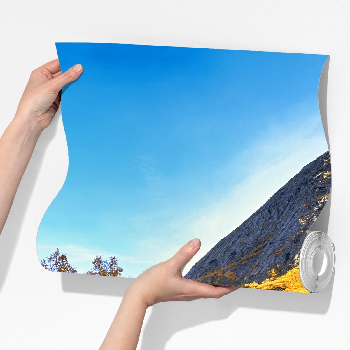 Fototapeta złoty jesienny wodospad Fototapeta złoty jesienny wodospad