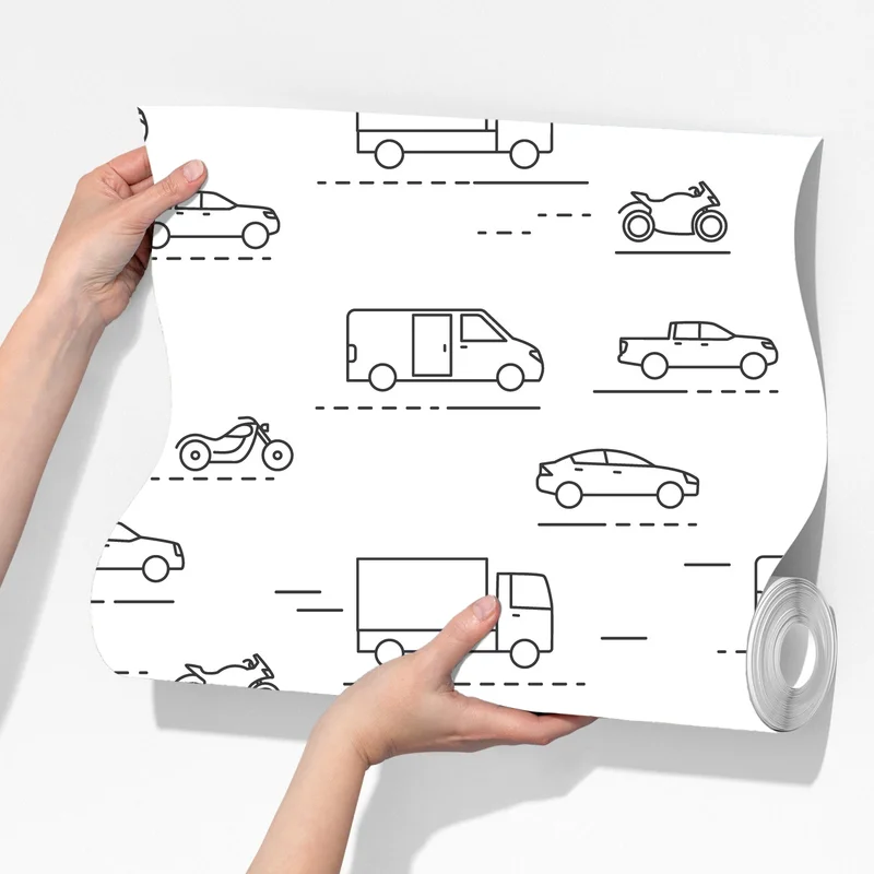 Fototapeta monochromatyczny wzór pojazdów Fototapeta monochromatyczny wzór pojazdów