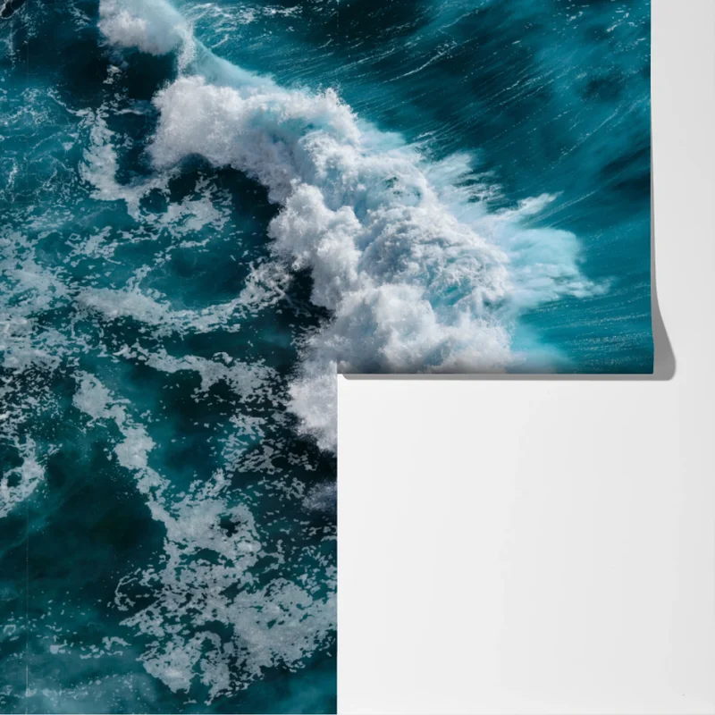 Fototapete türkisfarbene ozeanwellen aus der luft Bali Fototapete türkisfarbene ozeanwellen aus der luft Bali