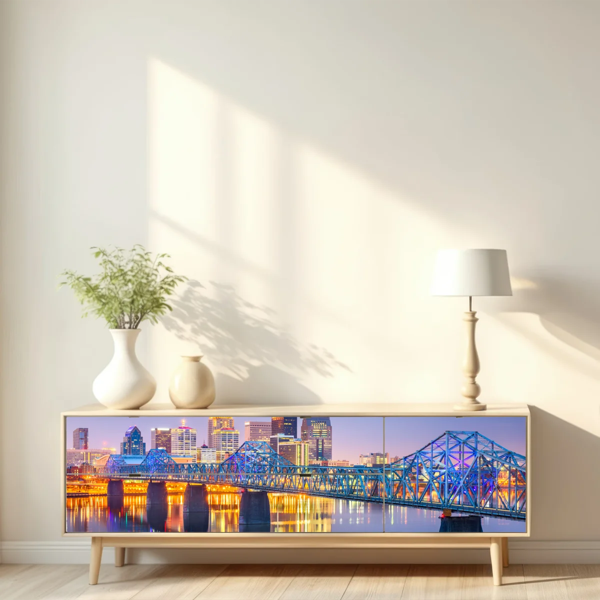 Repositionierbarer Aufkleber Louisville skyline bei dämmerung Repositionierbarer Aufkleber Louisville skyline bei dämmerung