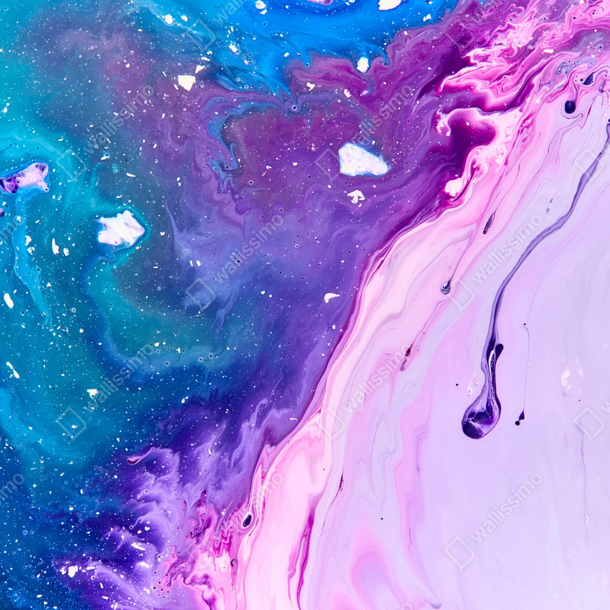 Schrankaufkleber lebendige blau-violette abstrakte acrylmalerei Schrankaufkleber lebendige blau-violette abstrakte acrylmalerei