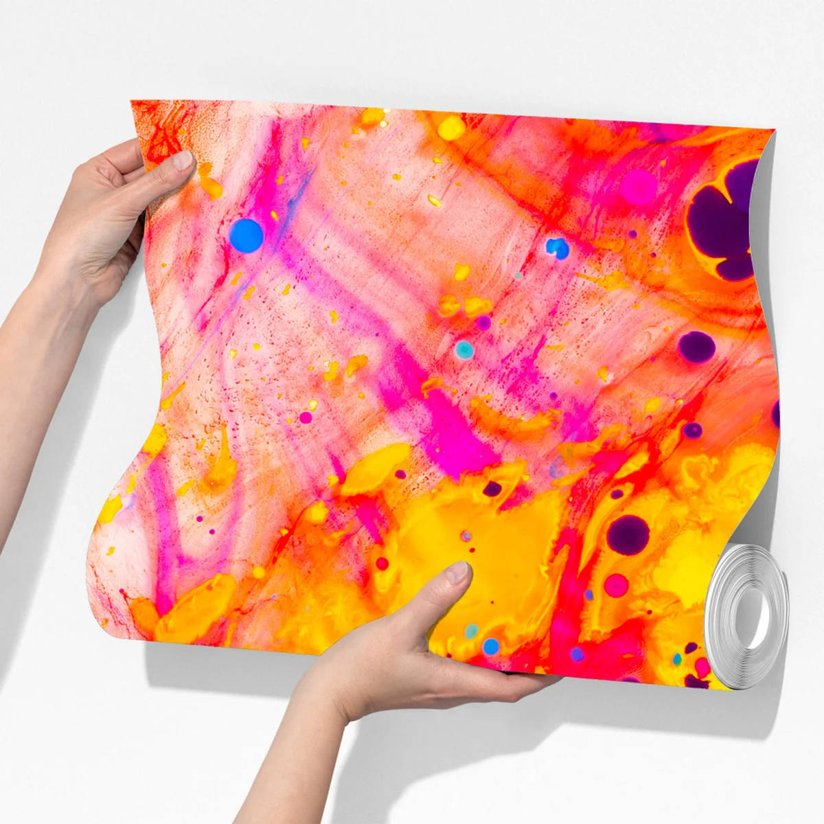 Fototapeta marmurkowanie ebru w żywych kolorach Fototapeta marmurkowanie ebru w żywych kolorach