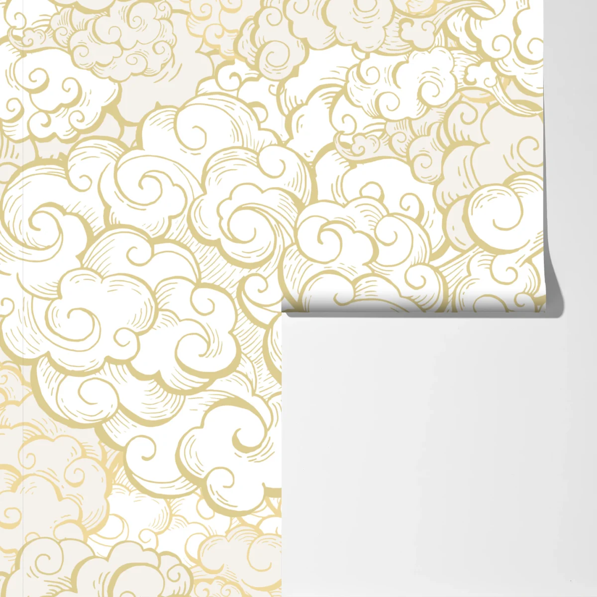 Fototapete goldenes ornamentales wolkenmuster Fototapete goldenes ornamentales wolkenmuster
