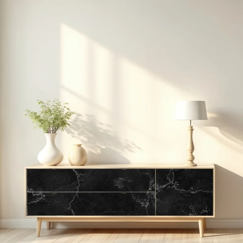 Repositionierbarer Aufkleber schwarze marmortextur Repositionierbarer Aufkleber schwarze marmortextur