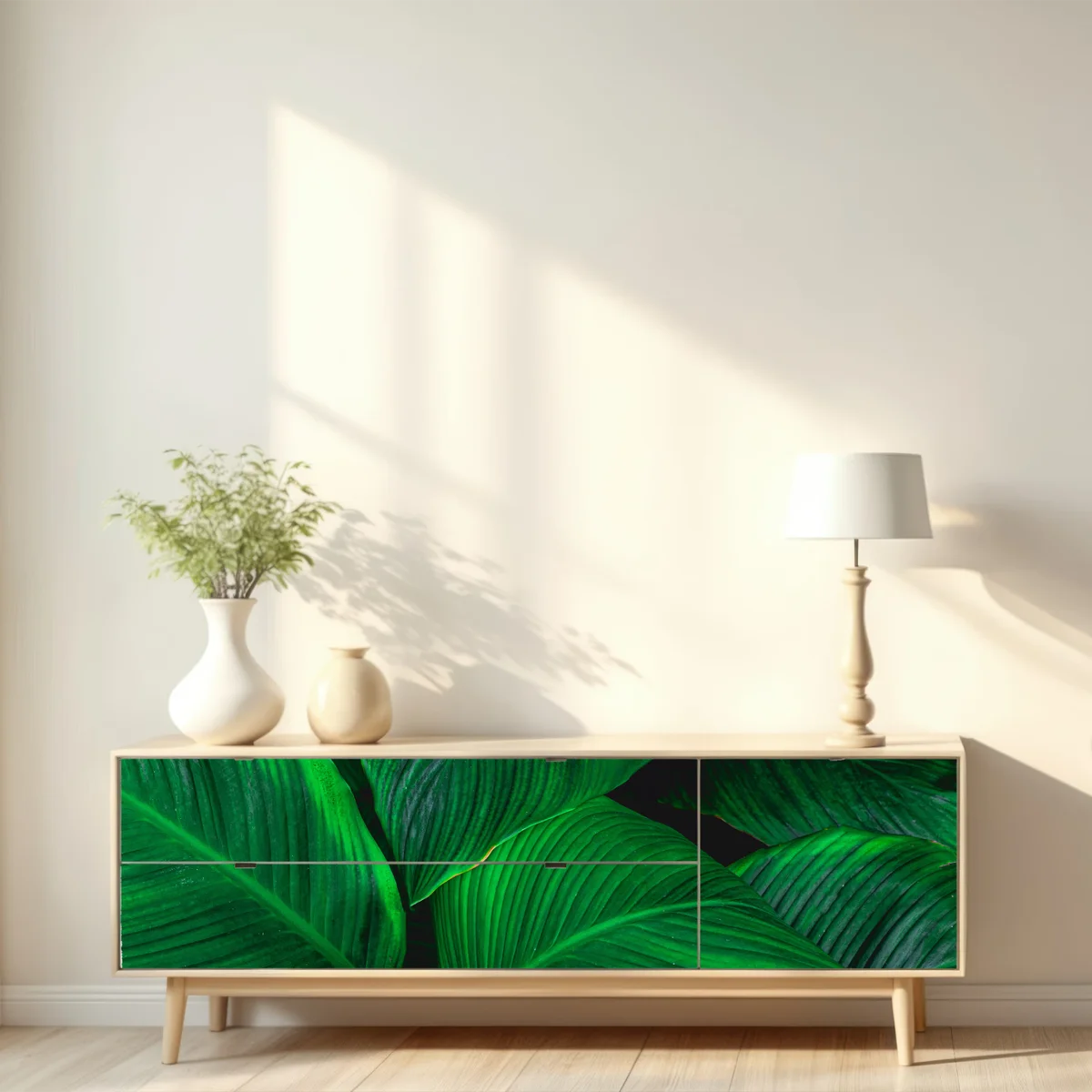 Repositionierbarer Aufkleber üppige tropische blätter Repositionierbarer Aufkleber üppige tropische blätter