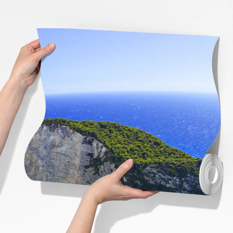 Fototapeta turkusowa panorama klifu i plaży Fototapeta turkusowa panorama klifu i plaży