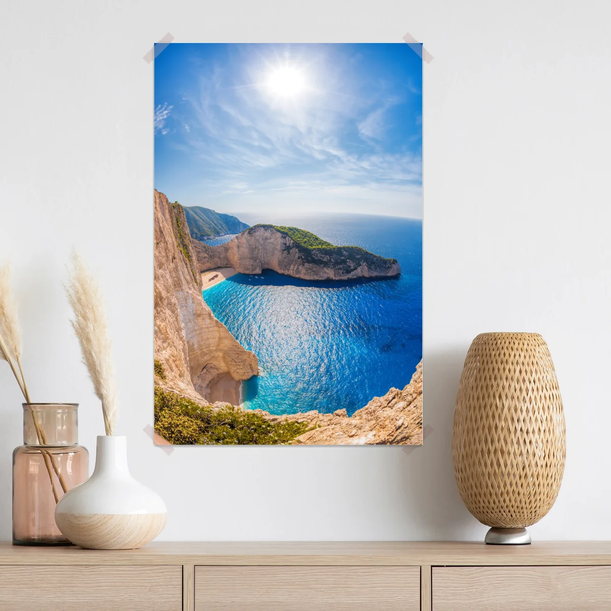 Poster sonnenklippen am Navagio strand, Zakynthos Poster sonnenklippen am Navagio strand, Zakynthos