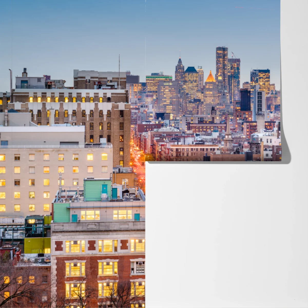 Fototapeta Nowy Jork panorama miasta o zmierzchu Fototapeta Nowy Jork panorama miasta o zmierzchu