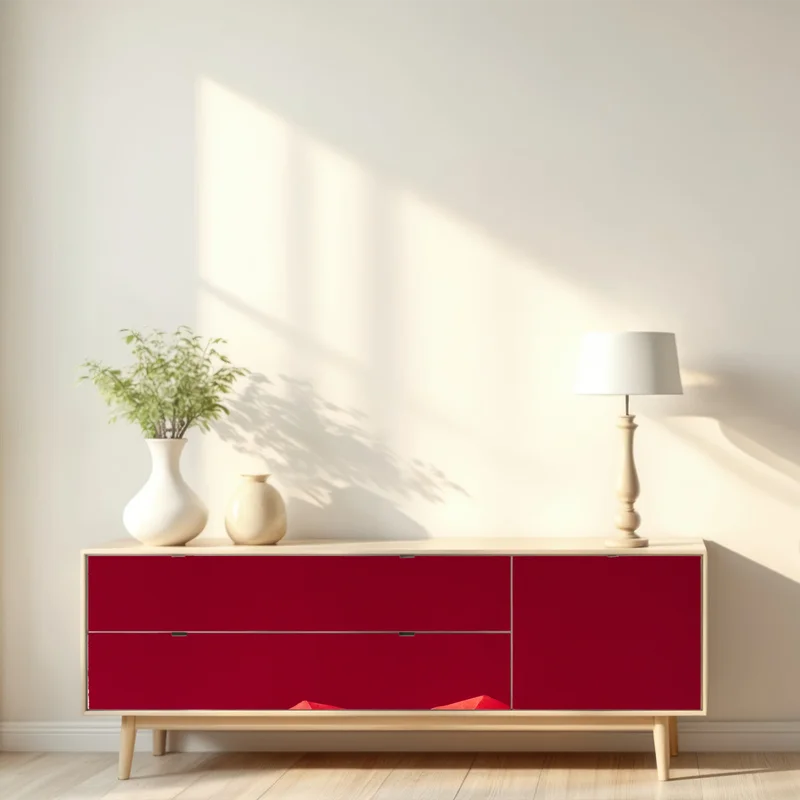 Repositionierbarer Aufkleber geometrisches rotes papierherz