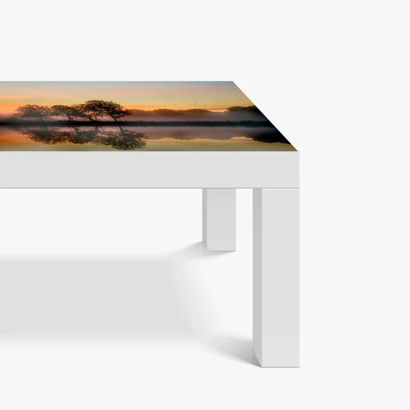 Tischaufkleber und Schreibtischaufkleber nebliger herbstlicher sonnenaufgang über Englischer landschaft • Tischaufkleber bei Wallnifity® Tischaufkleber und Schreibtischaufkleber nebliger herbstlicher sonnenaufgang über Englischer landschaft • Tischaufkleber bei Wallnifity®